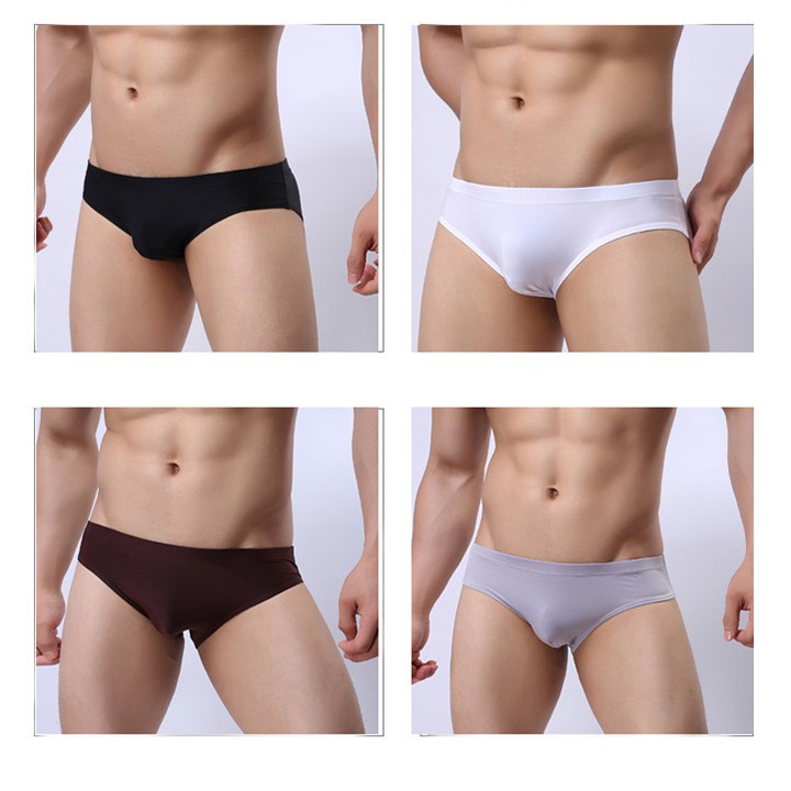 Quần lót nam FOR MEN Chất thun lạnh lụa sữa - Quần sịp tam giác thời trang nam cao cấp