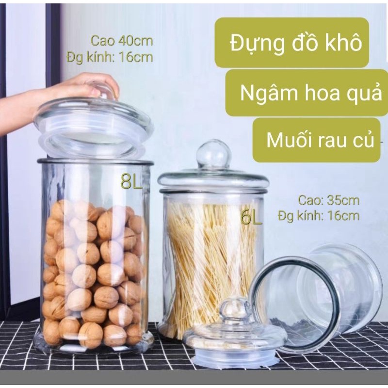 Trụ trơn, trụ rồng thủy tinhl 6L,8L, 10L (có van và không van)