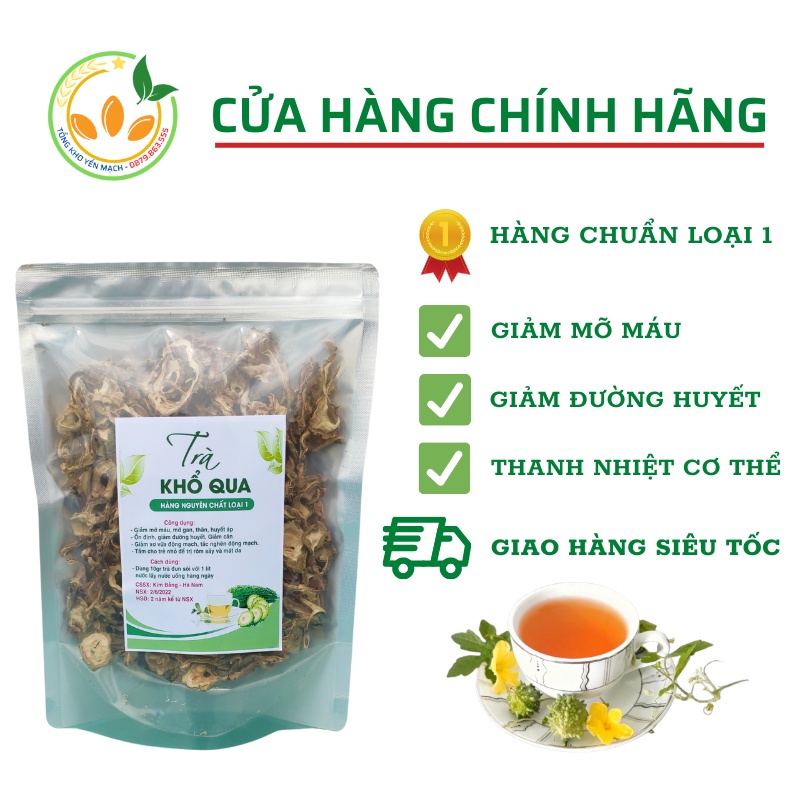 Trà khổ qua sấy khô, trà thảo mộc hỗ trợ người bị tiểu đường và giảm cân