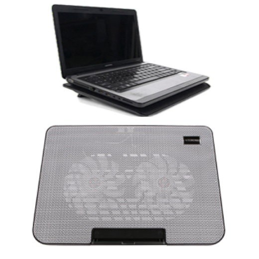 Đế tản nhiệt Laptop Cooling Pad N99 - 2 quạt, đèn led, đế nâng 17 inch trở xuống