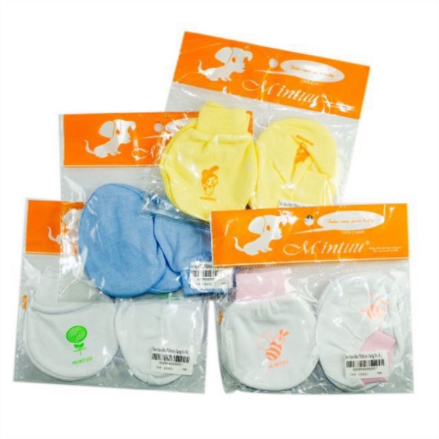Bao tay chân Minh Triều mẫu cổ tròn, set bao tay chân cô bo không hằn không ngứa cho trẻ sơ sinh A Lá Kids