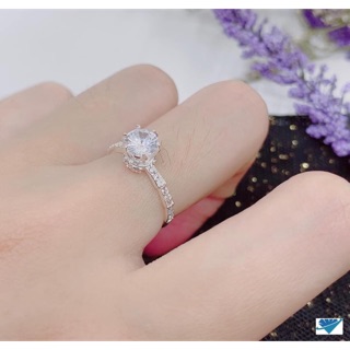 NHẪN BẠC NỮ MẶT ĐÁ TRẮNG CAO CẤP - TRANG SỨC BẠC