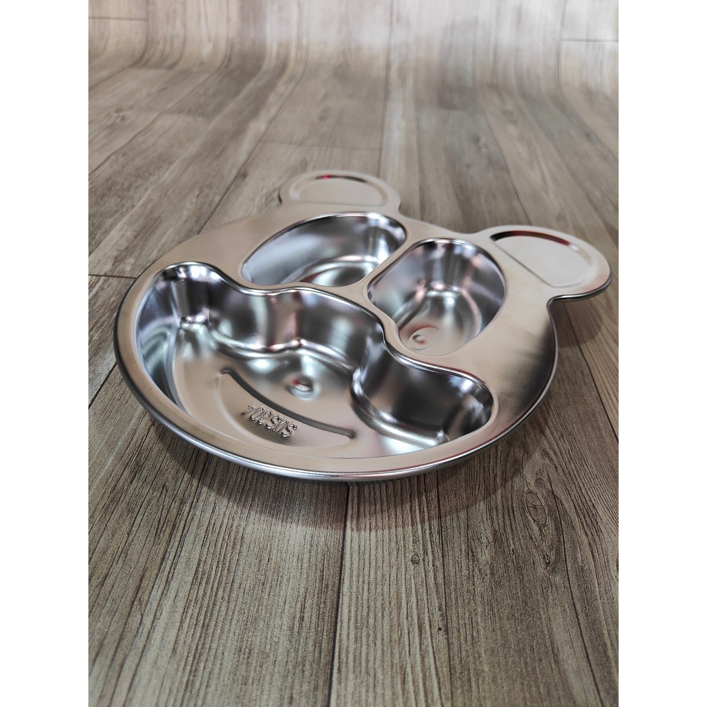 KHAY CƠM Ăn Dặm Cho Bé Inox 304 Hình Ngộ Ngĩnh