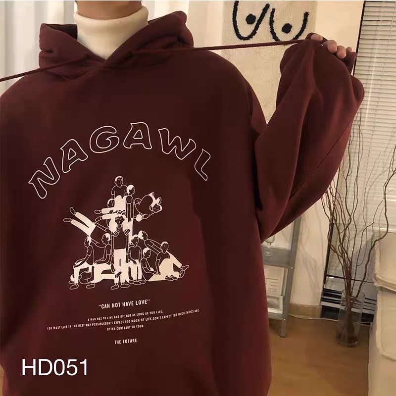 ÁO HOODIE IN CHỮ NAGAWL - HD051 | BigBuy360 - bigbuy360.vn