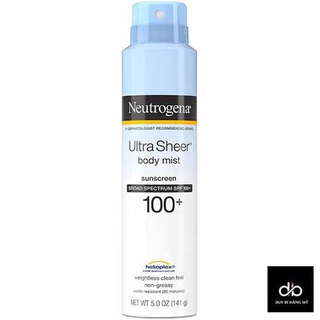 Xịt Neutrogena Ultra Sheer Body Mist Sunscreen SPF 100+ 141g