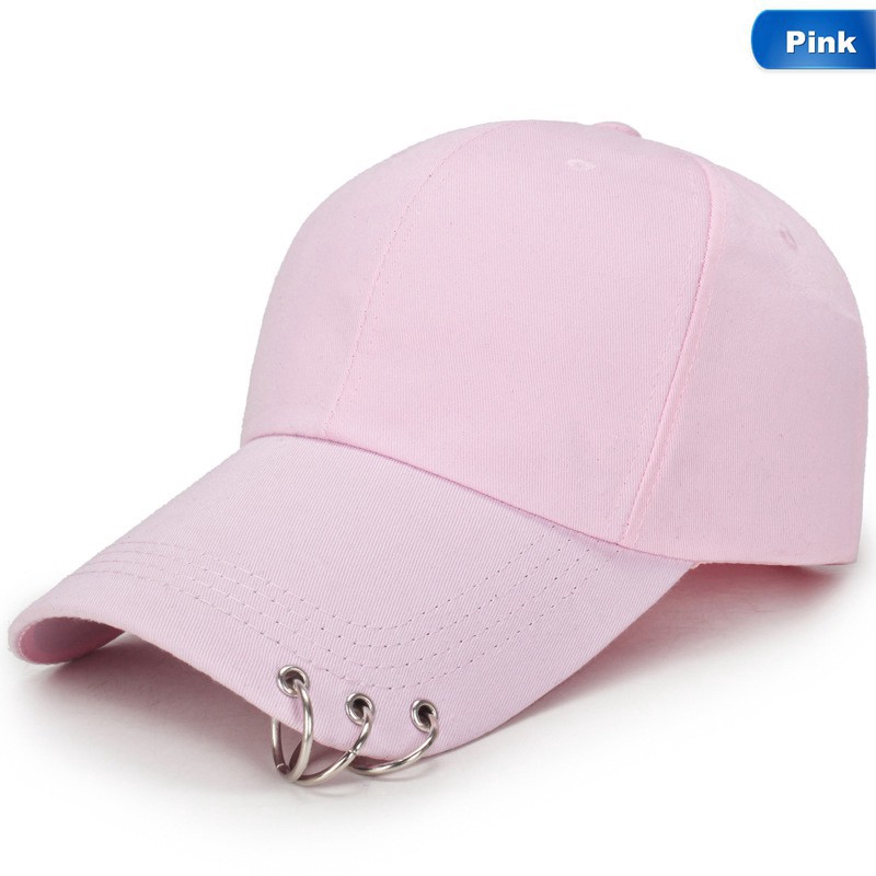 Mũ lưỡi trai trơn hoạ tiết xỏ khuyên bắt mắt cá tính hip hop năng động cho cả nam và nữ