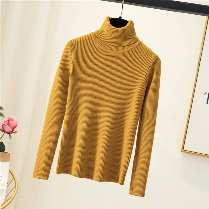 Áo Sweater Tay Dài Cổ Lọ Ôm Dáng Phong Cách Thu Đông Mới Cho Nữ