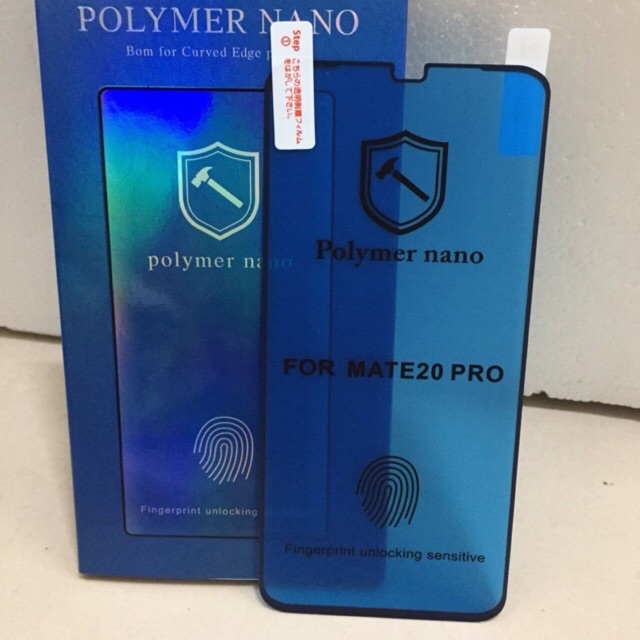Dán dẻo Polymer Nano cho Huawei Mate 20 Pro Full màn hình 3D siêu cảm ứng siêu âm