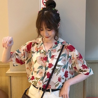 CCVN Áo voan hoa tay ngắn thời trang dành cho nữ
