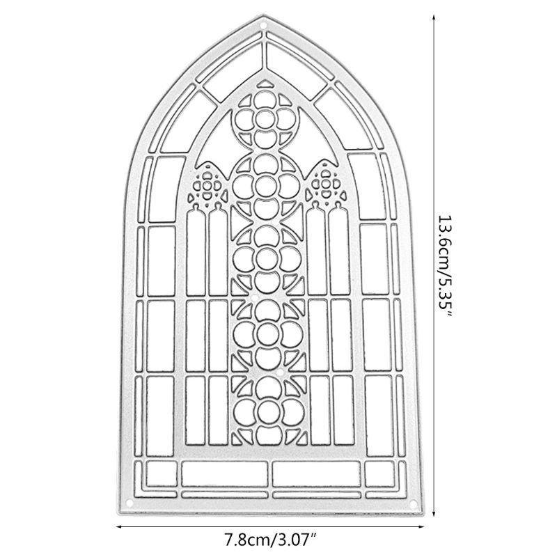 QQ Khuôn Cắt Giấy Kim Loại DIY Hình Cửa Sổ Độc Đáo