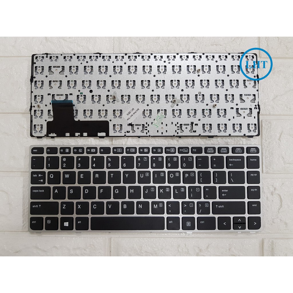 Bàn Phím Laptop HP Folio 9470 9480 9470m 9480m Không đèn nền LED sẵn khung màu Bạc- Nhập Khẩu