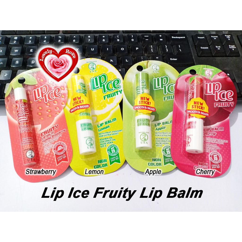 (hàng Mới Về) Son Dưỡng Môi Hương Trái Cây Thiết Kế Hình Que Kem Dễ Thương