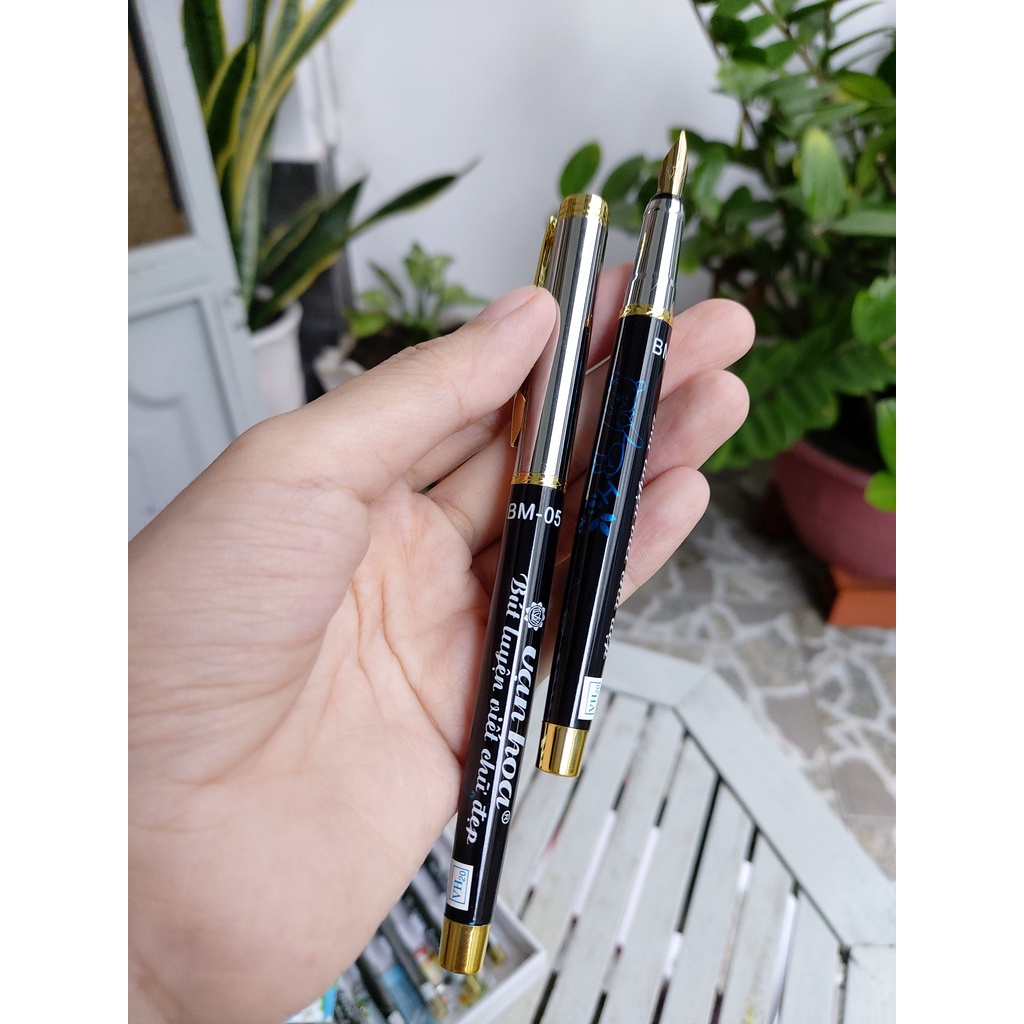 Bút Máy Ngòi Mài Luyện Chữ Đẹp Vạn Hoa BM05 Tặng 1 Ngòi Thay Thế