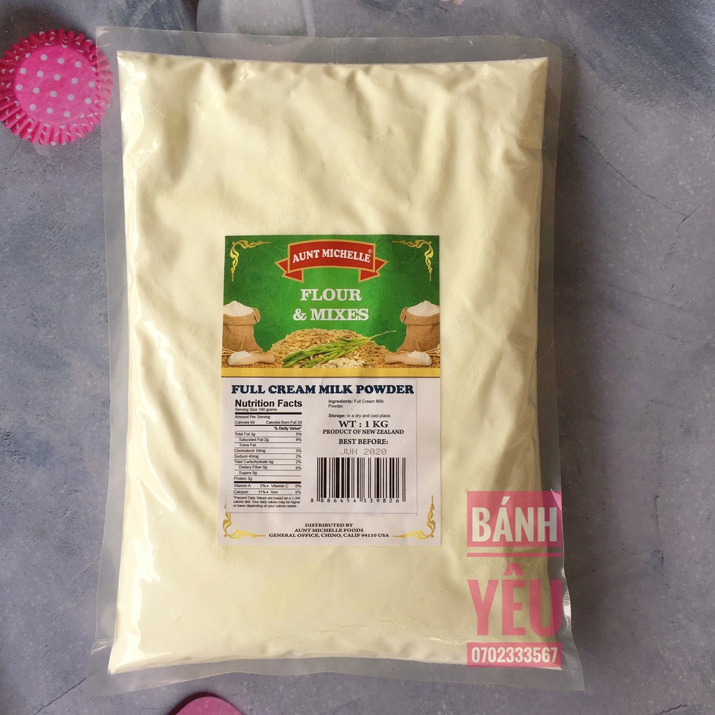 Bột sữa nguyên kem New Zealand gói nguyên 1kg - PC28A