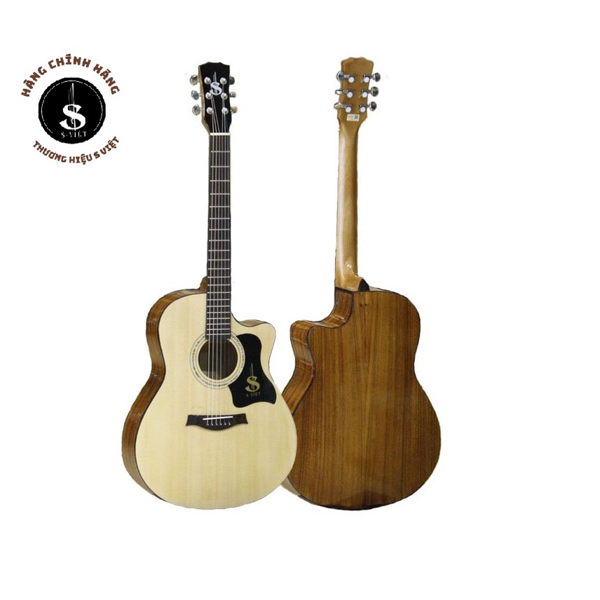 Đàn guitar acoustic gỗ thịt có ty có EQ, Top 3 mẫu đàn guitar tầm giá 2 triệu tốt nhất mã ES chính hãng S Việt