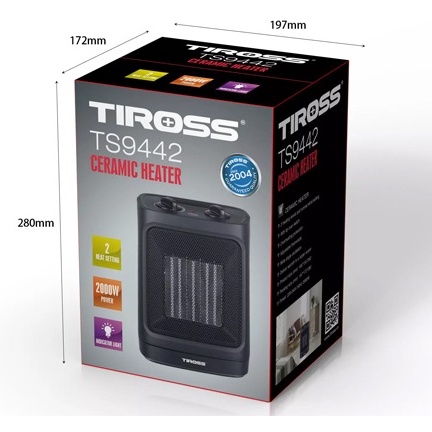 Quạt sưởi gốm Ceramic Tiross TS9442 [Chính hãng, bảo hành 12 tháng]