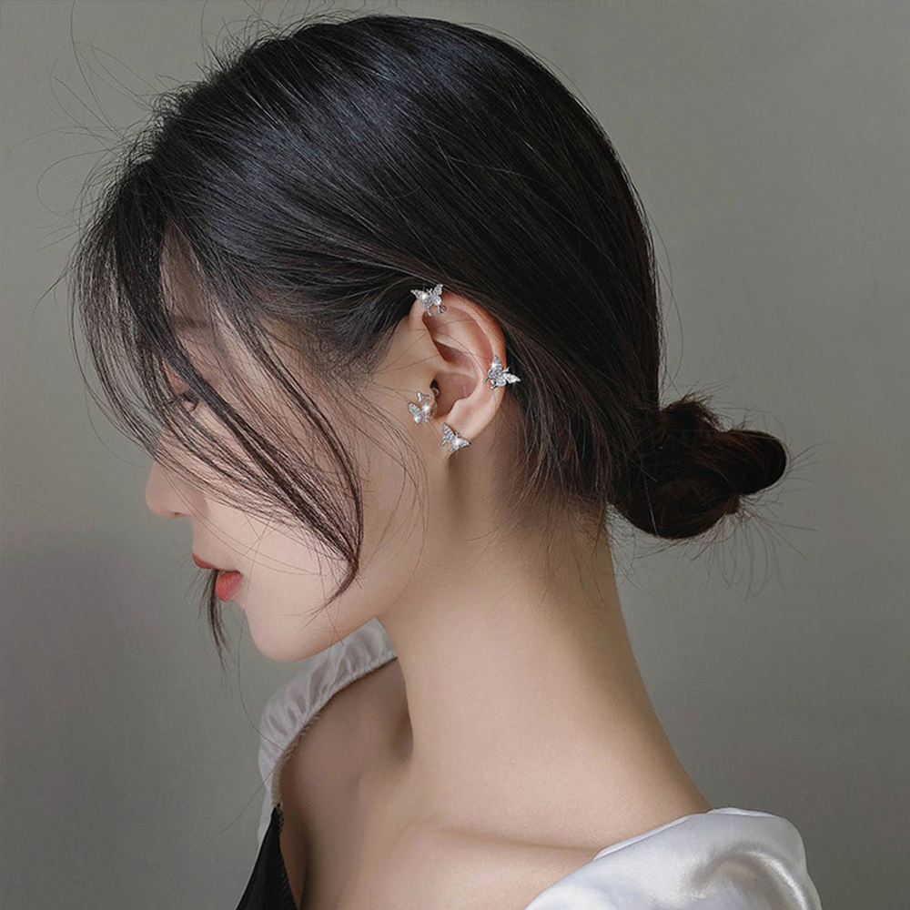 Chiếc Khuyên Tai Hình Cánh Bướm Đính Đá Nhân Tạo Thời Trang Cho Phụ Nữ
