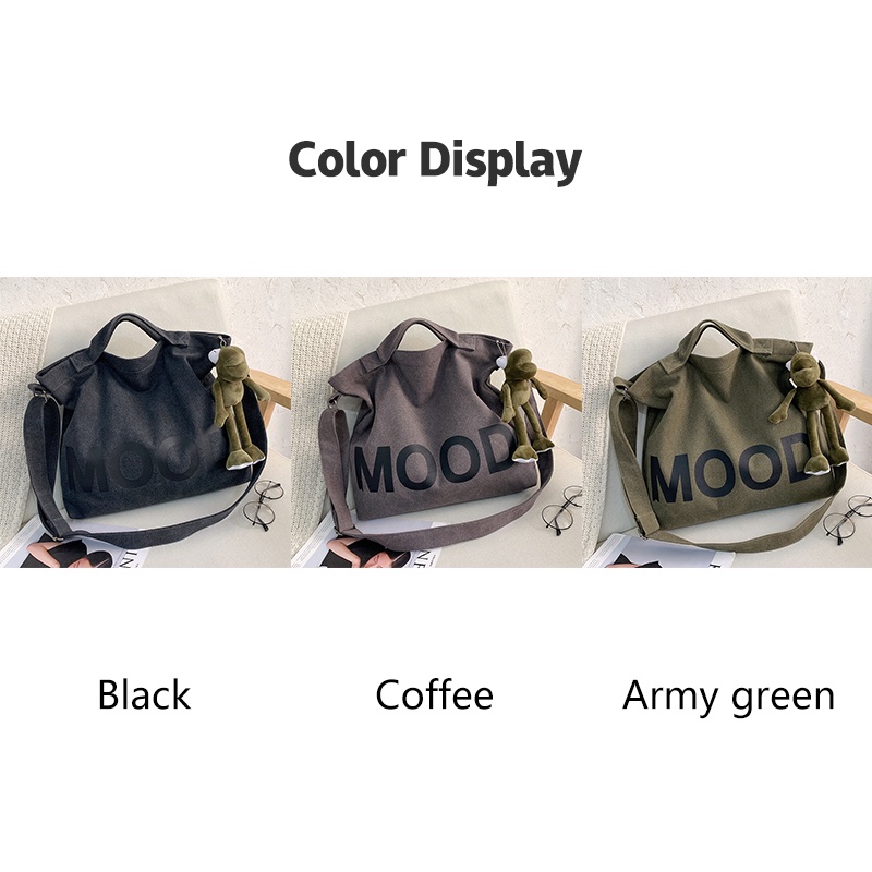 ENVIROSAX túi xách lớn của sinh viên Túi đeo chéo, túi đeo vai vải canvas Hàn Quốc