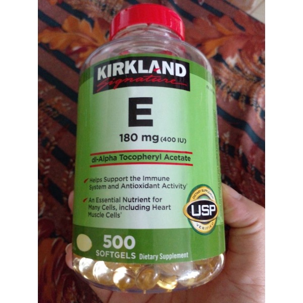 VÍTAMIN E KIRKLAND 400 IU SINNATURE 500 viên của MỸ