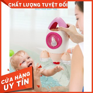 ĐỒ CHƠI ĐÀI PHUN NƯỚC HÌNH TÊN LỬA HOẠT HÌNH XOAY 360 ĐỘ_vha