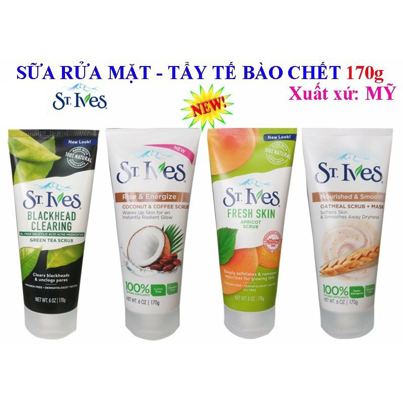 Sữa rửa mặt tẩy tế bào chết Stlves 170g