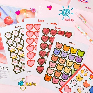 Miếng dán trang trí nhiều màu sắc dễ thương cho học sinh