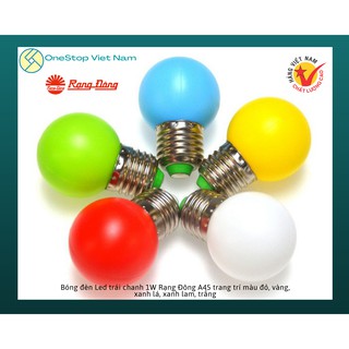 Bóng đèn Led trái chanh 1W Rạng Đông A45 trang trí màu đỏ, vàng, xanh lá, xanh lam, trắng