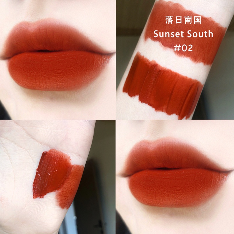 Son kem lì dạng tuýp màu đỏ cà chua bóng mờ không dễ phai màu son.