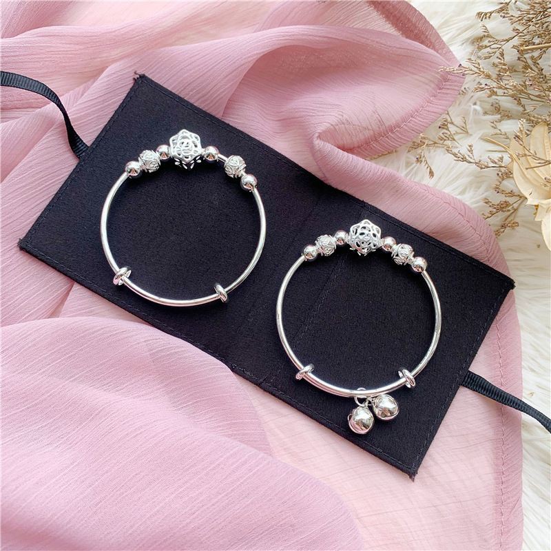 Vòng tay nữ bạc S925, lắc tay bạc ý nữ gắn charm dễ thương, xinh xắn Vườn Trang Sức VTS VT03