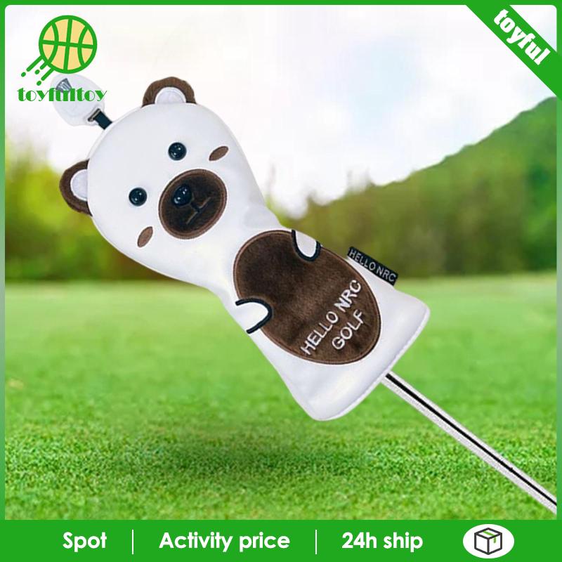 Vỏ Bọc Đầu Gậy Đánh Golf Bằng Da PU In Hình Gấu Dễ Thương