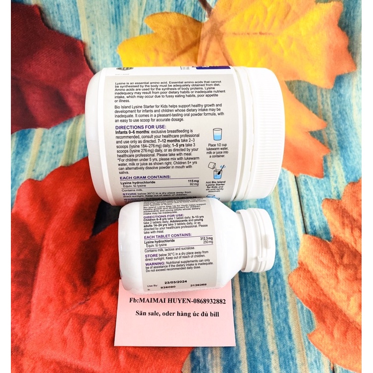 Lysine Bioisland Tăng chiều Cao cho bé