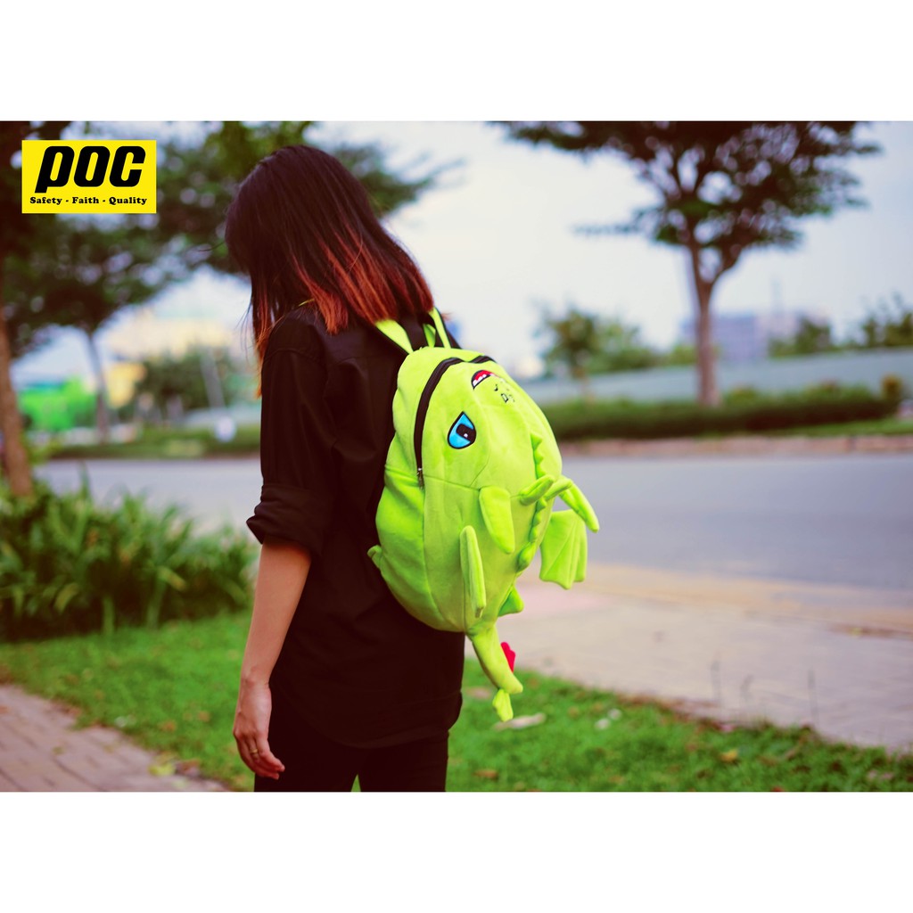 Balo con Rồng màu Xanh lá răng sún Kute Đáng Yêu