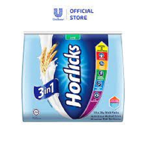 Thức uống lúa mạch Horlicks 3in1 ít đường (28g/túi*10)