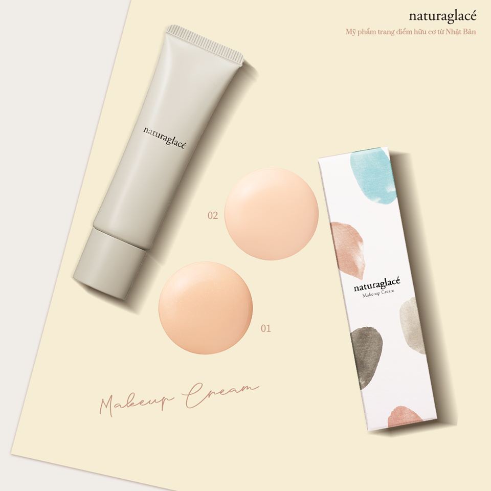 Kem nền hữu cơ đa năng naturaglacé Make up cream (01 - Màu be), chống nắng SPF44 PA+++, fullsize 30g | BigBuy360 - bigbuy360.vn