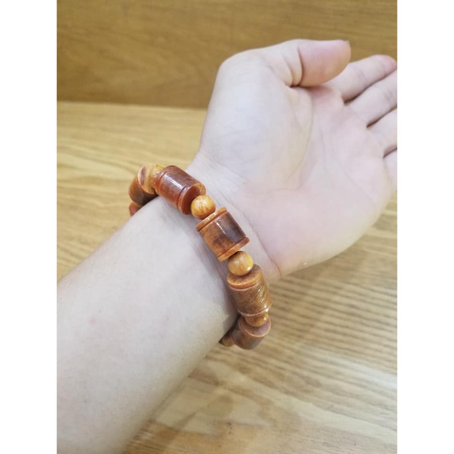 vòng tay gỗ huyết long đốt trúc size 12 ly
