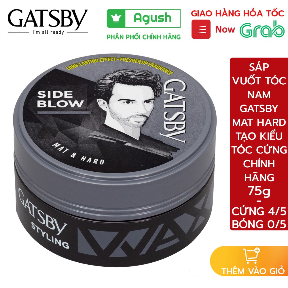 Sáp vuốt tóc nam tạo kiểu tóc Gatsby cứng chính hãng Styling Wax Mat Hard thumbnail