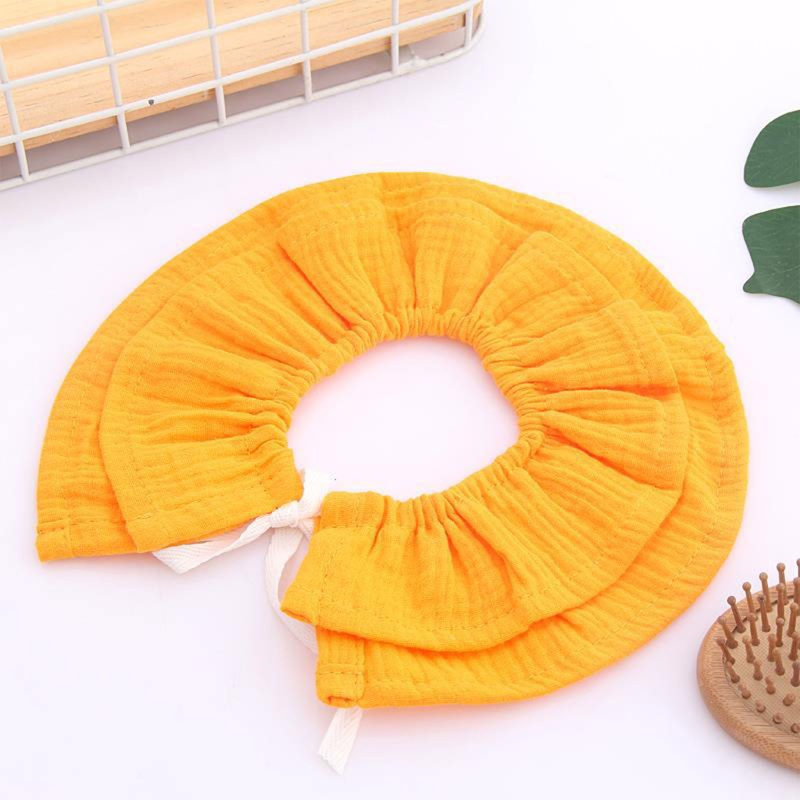 Khăn Quàng Cổ Bằng Cotton Crepe Mềm Mại Màu Trơn Trang Trí Yếm Ăn Cho Bé Sơ Sinh