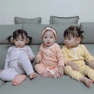 BỘ THUN GÂN PHA KẺ KWOO SIÊU MỀM ĐẸP CHO BÉ