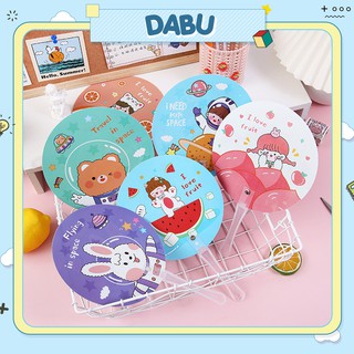 Quạt nhựa mini cầm tay hoạt hình siêu dễ thương mẫu ngẫu nhiên