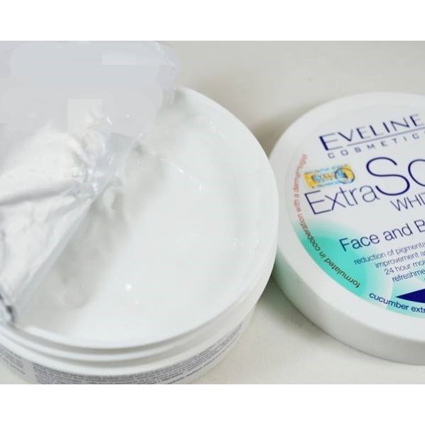 Kem Dưỡng Sáng Da Eveline Dành Cho Mặt Và Toàn Thân Extra Soft Whitening 200ml