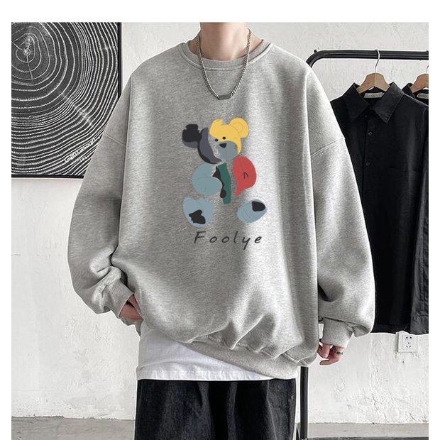[ Mã 12FASHIONSALE1 giảm 10K đơn 50K ] Áo sweater nỉ cổ tròn dài tay nam nữ họa tiết APSR Gấu Foolye | BigBuy360 - bigbuy360.vn