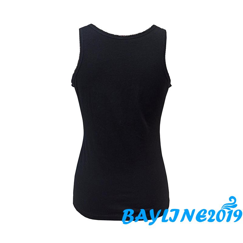 Áo Tank Top Ôm Dáng Cổ Chữ U In Họa Tiết Đầu Lâu Và Chữ Màu Đen Cho Nữ Cỡ S / M / L / XL