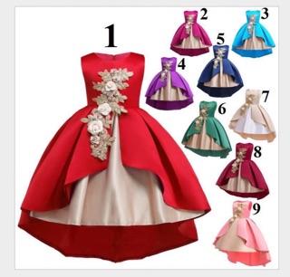 VÁY LỤA HOA CÔNG CHÚA CHO BÉ GÁI_VÁY THIẾT KẾ