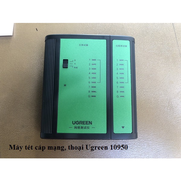 Máy test mạng Ugreen 10950 cao cấp tặng pin 9V chính hãng cao cấp