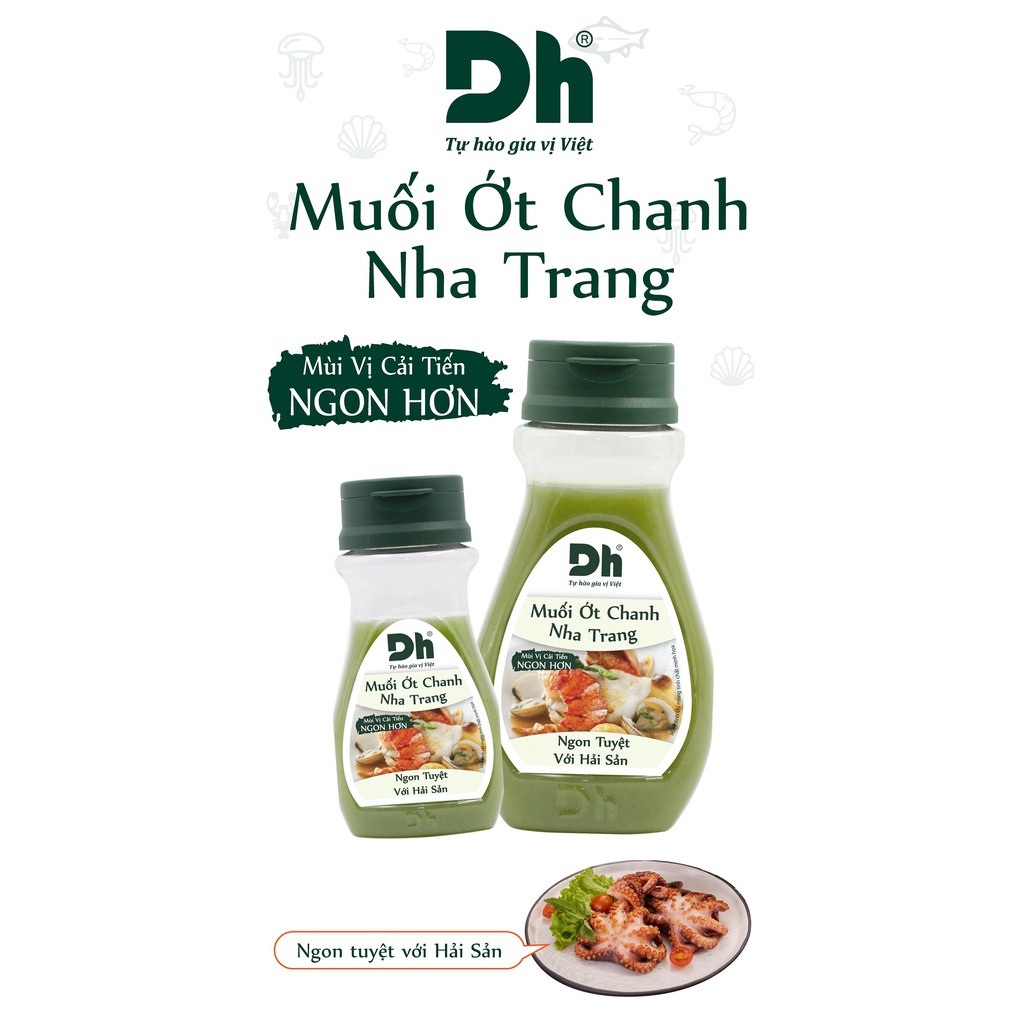 Muối ớt chanh Nha Trang Dh Foods nước chấm hải sản 120/200gr