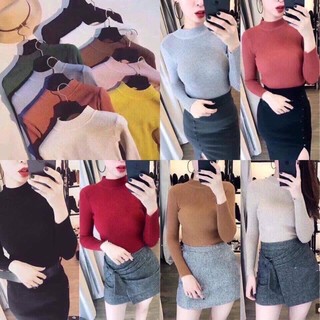 Áo len tăm cổ lọ nhiều màu