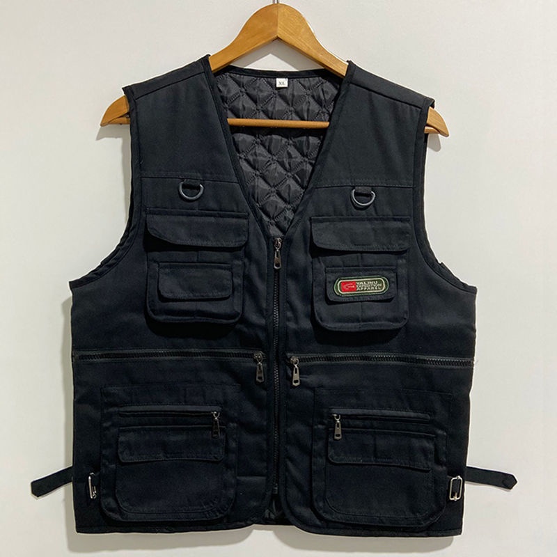 Áo khoác ghi lê bằng cotton lót nhung thời trang mùa đông cho nam