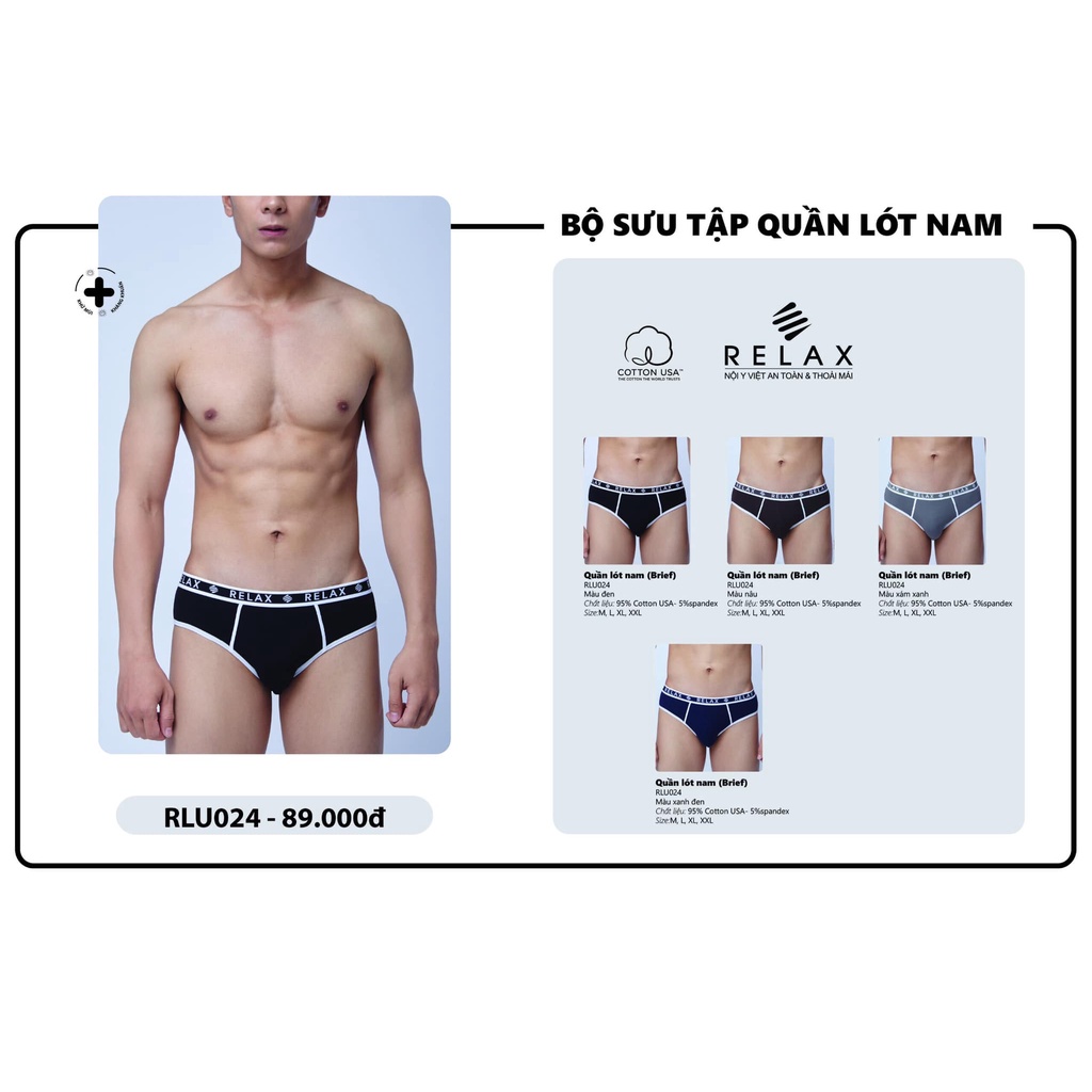 Quần Lót RELAX Nam Trẻ ,From Chuẩn, Thoải Mái , Nhẹ Nhàng, Thấm Hút Mồ Hôi Tốt (KIM ANH STORE 1003/2