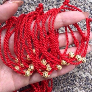 Combo 10 vòng bi kim tiền may mắn mic chỉ đỏ