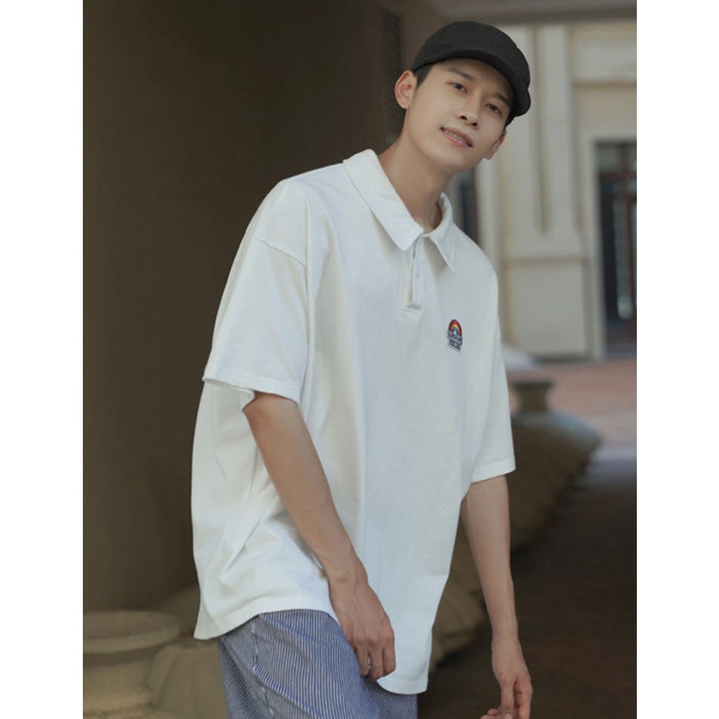 Áo Thun Polo Unisex Có Cổ Nam - TTCC55  - Chất Thun Cotton Mềm Mát - 4 Màu Siêu Đẹp - Form Rộng Tay Lỡ Oversize